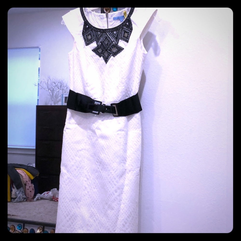 Classy white and black dress